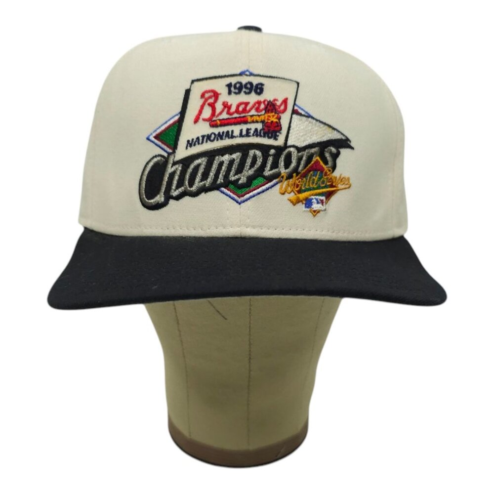 1996 Atlanta Braves Cap READ BROKEN SNAPBACK National League Champions New Era - Picture 11 of 15